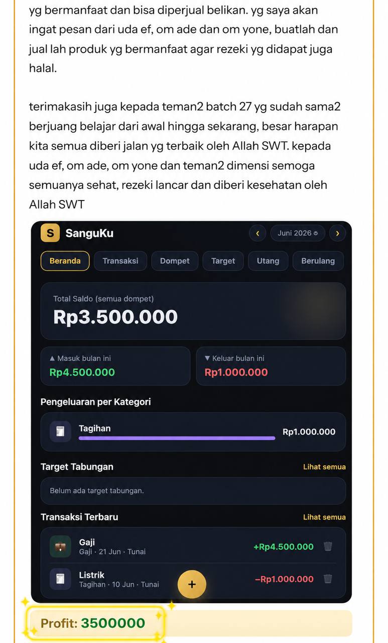 Testimoni peserta Batch 27